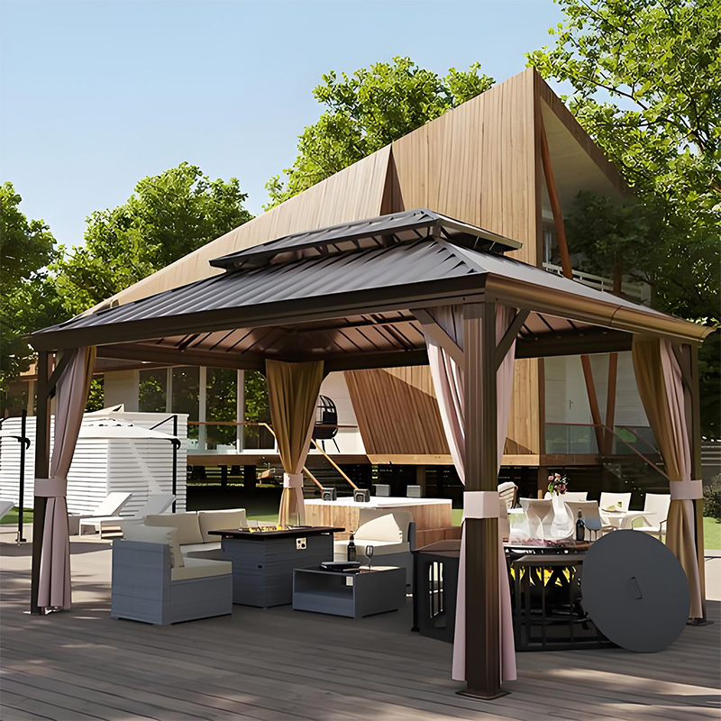 Premium Galvanized Steel Metal Gazebo – Weatherproof & Rust-Resistant for Outdoor Garden/Patio