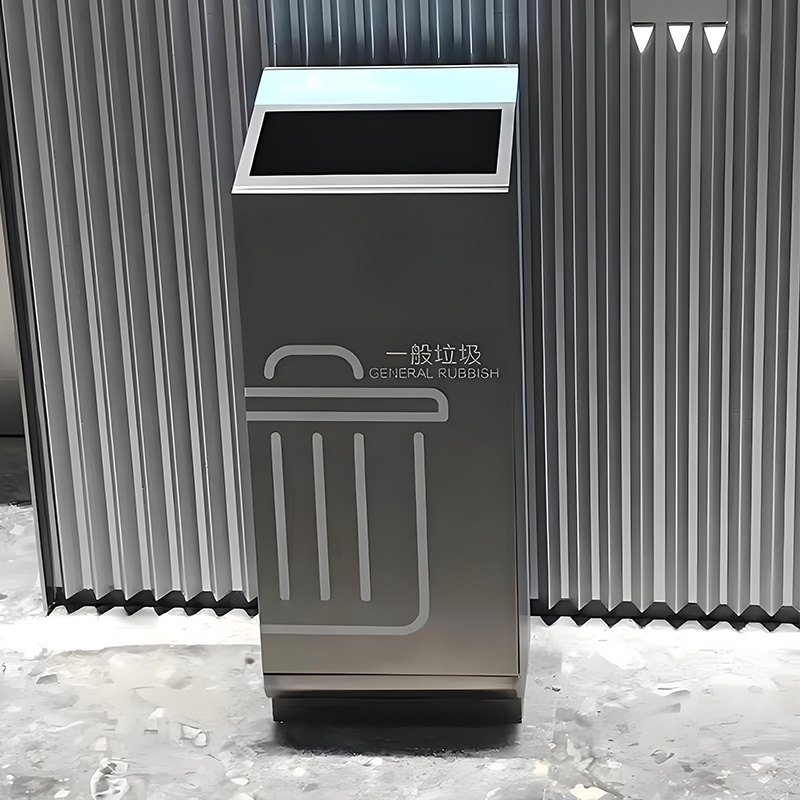 Commercial Heavy-Duty 50L Outdoor Trash Bin – Lockable Lid & Animal-Proof Design