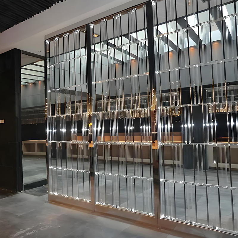 Custom Decorative Metal Room Dividers Screens – Modern Arabesque Laser Cut Art Panels